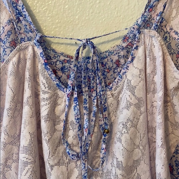 Abercrombie Floral Lace Tank Top (Pink Purple) - Picture 4 of 5